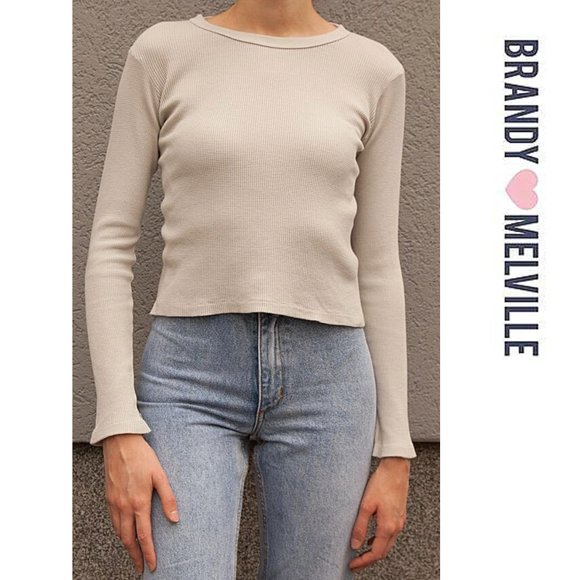 Brandy Melville Tops - ✦ BRANDY MELVILLE TORI THERMAL LONG SLEEVE WAFFLE TOP IN CREAM ✦